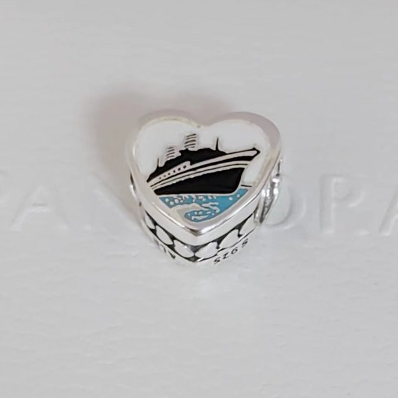 Totem & Cruise Ship Pandora Charm Alaska Heart Pendant Bead S925 Silver with box - Picture 3 of 6
